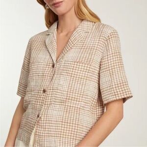 Everlane Linen workwear shirt size XXS in ice coffee color